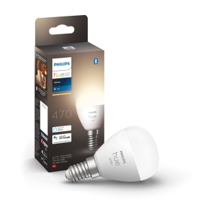 Bec LED E14 Philips Hue White, 5.7W, dimabil, lumina calda, control prin aplicatie