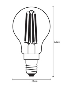 Bec LED Osram E14 4W Lumina Calda 2700K Echivalent 40W Transparent - Img 7