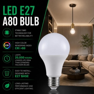 Bec LED V-TAC A80 E27 20W 2452 Lumen Neutral Alb 4000K - Img 6