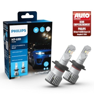 Becuri auto LED Philips Ultinon Pro6000 Boost H7 300 luminozitate 5800K - Img 2