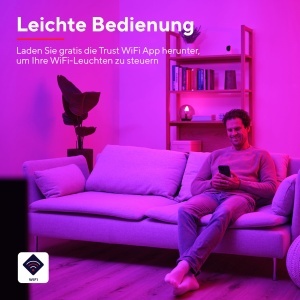 Becuri Smart Trust WiFi B22 LED RGB Control Vocal AlexaGoogle 24GHz Set 2 Buc - Img 3