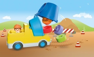 Betoniera PLAYMOBIL JUNIOR 72083 cu Tromela Detasabila si 4 Stekuri Colorate - Img 3