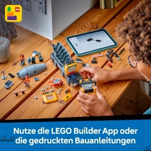 Betonmixer LEGO City 60478 - 371 piese, 3 minifiguri, dublu rol - Img 6