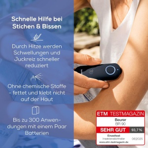 Beurer BR 90 Dispozitiv electronic pentru tratarea intepaturilor de insecte fara substante chimice cu lumina pentru utilizare nocturna - Img 2