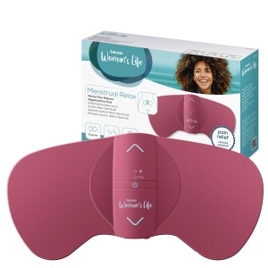 Beurer EM 50 Menstrual Relax, absorbant menstrual cu functie TENS si caldura, impotriva durerilor menstruale si a durerilor de endometrioza, ameliorare clinic validata si naturala, baterie portabila, reincarcabila