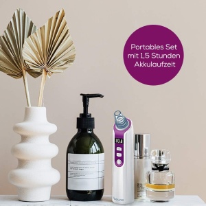 Beurer FC 41 Pore Cleaner, indepartare electrica a punctelor negre pentru curatarea profunda a porilor, 5 niveluri de intensitate si 3 accesorii individuale, potrivite pentru toate tipurile de piele, (1 pachet) - Img 4