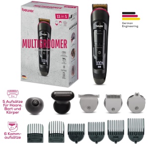 Beurer MN9X Multigroomer Trimmer si Aparat de Ras 11 Accesorii din Otel Inoxidabil Rezistent la Apa - Img 6