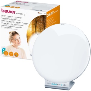 Beurer TL 100 Lampa de zi cu LED 2 in 1 si lumina ambientala, cu functie de schimbare a culorii, control convenabil al aplicatiei, 1 bucata (1 pachet), alb