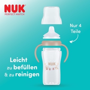 Biberon de tranzitie NUK Perfect Match 150 ml anti-scurgere manere anti-alunecare Disney Iah 6 luni - Img 6