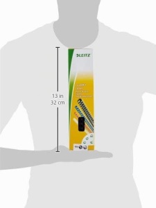 Binder plastic Leitz 35041, 8 mm, A4, 100 bucati, negru - Img 2