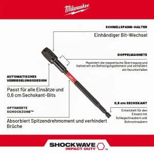 Bitholder Milwaukee 48324532 152 mm pentru Impact - Img 4
