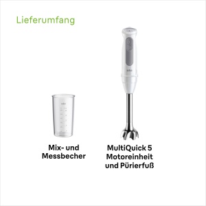 Blender Braun MultiQuick 5 MQ 50001 M, 1000W, 21 viteze, alb - Img 8