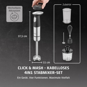 Blender CASO Click Mash, 4 in 1, 21 cm, 2000 mAh - Img 3
