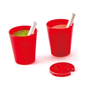 Blender de smoothie Hape Blender de smoothie colorat cu cani si paie - Img 2
