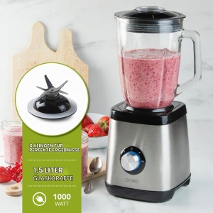 Blender DOMO DO1133BL, 1000W, 1.5L, inox - Img 2