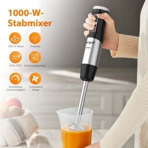 Blender Ibergrif M525 1000 W, cu control variabil si lame din inox - Img 2
