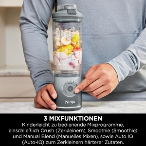 Blender Ninja Blast Max, 570ml, 3 functii, portabil, argintiu - Img 5