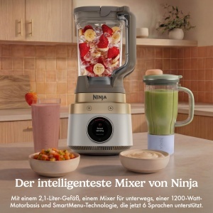 Blender Ninja CrushBOSS 2-in-1, 1200W, capacitate 2,1L, alb si champanie - Img 2