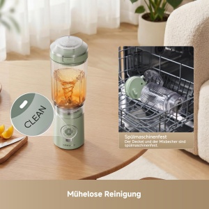 Blender portabil Dreame PortFresh, 500 ml, verde, cu 5 functii presetate - Img 9