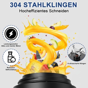 Blender portabil TopEsct, 500 ml, 270 W, negru - Img 3