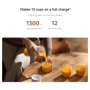 Blender portabil Xiaomi, putere 300W, design compact, culoare alba - Img 8