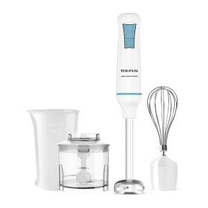 Blender Taurus 1000W, inox, 2 viteze, accesorii incluse