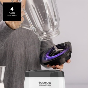 Blender Taurus Optima Go 1500W 1.5L 500ml To-Go-Becher Gri - Img 3
