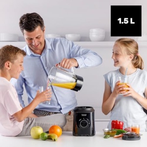 Blender Taurus Prior Glass 1500W Negru Cu Turbo si Vas de Sticla 15L - Img 2