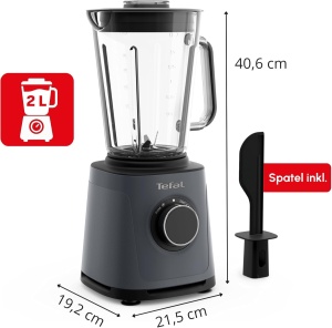 Blender Tefal PerfectMix Essential, 1200 W, 2 l, gri - Img 2