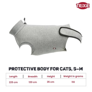 Body pentru pisici Trixie 19528, S-M, 32-36 cm, gri - Img 5
