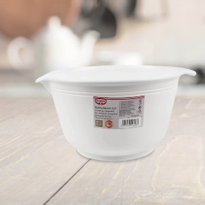 Bol de amestecare Dr. Oetker 3L, anti-alunecare, plastic alb - Img 3