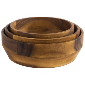 Bol din lemn de acacia APS 796, 3L, 27x27 cm, pentru snacks - Img 4