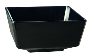 Bol din melamina APS 83919, 25 x 25 cm, inaltime 12 cm, negru