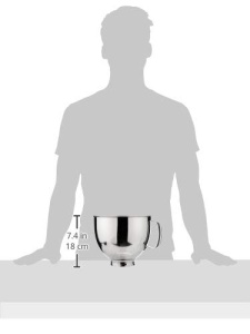 Bol din otel inoxidabil KitchenAid 483L cu maner ergonomic compatibil masini de bucatarie - Img 2