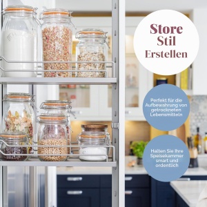 Borcan de conservare Kilner Clip Square, 3 litri, cu capac din otel inoxidabil - Img 5