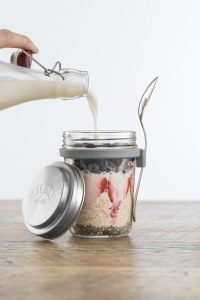 Borcan de Mic Dejun Kilner 0,35 L, Capac din Otel Inoxidabil, Design cu Deschidere Mare - Img 9