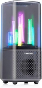 Boxa Bluetooth Dunlop cu lumini LED, 1200 mAh, portabila, neagra