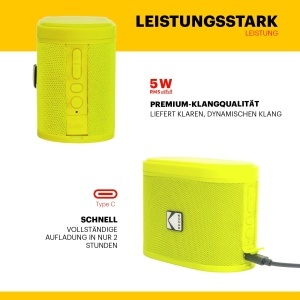 Boxa portabila Kodak Soundbrix Galben 5W Conectare pana la 100 boxe - Img 5