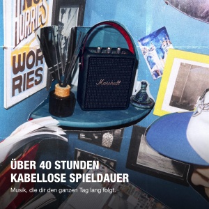 Boxa portabila Marshall Stockwell III - Sunet stereo 360, rezistenta la apa, negru si brass - Img 2