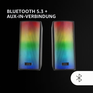 Boxe Bluetooth Mars Gaming MSRGB2, 15W, RGB, USB, Negru - Img 4