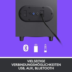 Boxe Logitech Z407 cu Subwoofer, 80W, Bluetooth, Graphit - Img 5