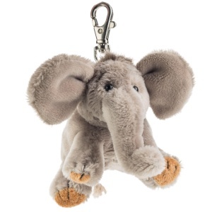 Breloc din plus Schaffer Elefant Sugar, 10 cm, gri, cu carabina - Img 2