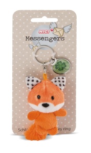 Breloc Fuchs Plus NICI 47534, 7cm, Culoare PortocalieAlba - Img 2