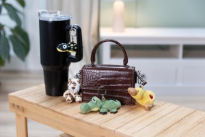 Breloc Leopard NICI 10cm - bej, cu inel metalic pentru rucsac si geanta - Img 6
