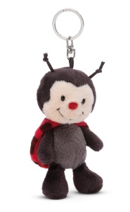 Breloc NICI 49866 Buburuza 10 cm Negru-Rosu Material Plus Reciclat Accesoriu Eco-Friendly
