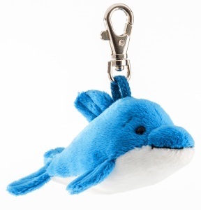 Breloc Plush Delfin Flipp Schaffer - Moale, cu Carabina, pentru Copii