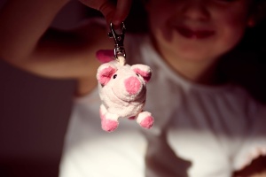 Breloc Plush Porc Loulou Schaffer, 8 cm, Roz-Pink - Img 2
