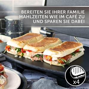 Breville Presa pentru sandvisuri/panini si aparat de prajit prajit | 4 felii | Otel inoxidabil [VST026X] - Img 3