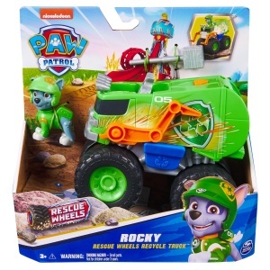 Buldozer cu roti mari PAW Patrol Rubble - Jucarie interactiva pentru copii