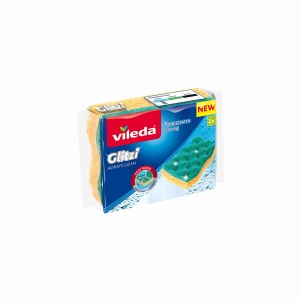 Bureti de curatare Vileda Glitzi Always Clean Set 2 bucati GalbenVerde Absorbtie ridicata